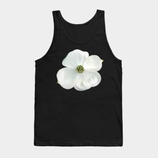 White Dogwood Flower Close-up Photo Tank Top